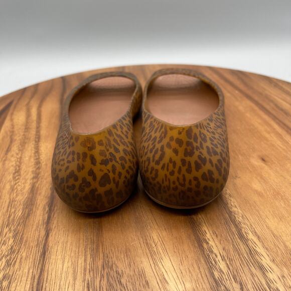 Crocs Carlie Ballet Falts Womens Size 6 Leopard Print Ladies Peep Toe Sandals - Picture 4 of 8